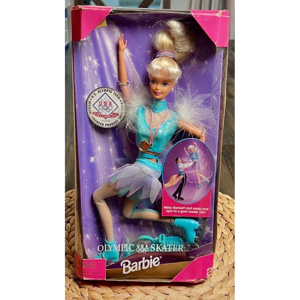 Vintage 1997 Olympic Skater Barbie Doll Nagano 1998 USA Team Mattel 18501